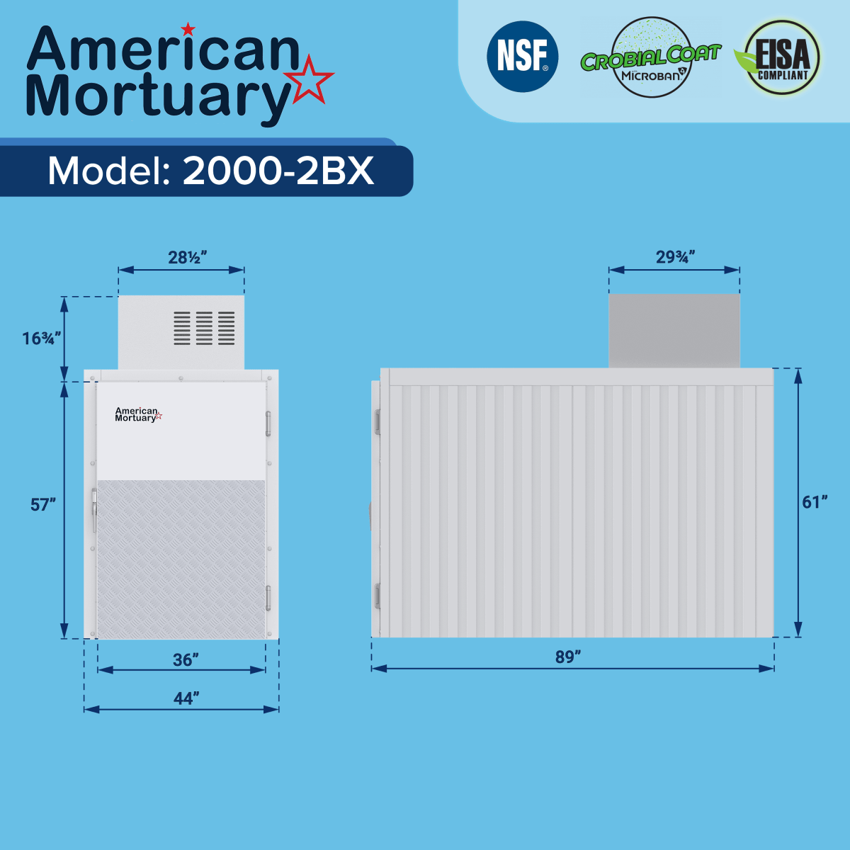 Upright Mortuary Cooler – Compact OSHA-Compliant Storage - American Mortuary Coolers & Equipments