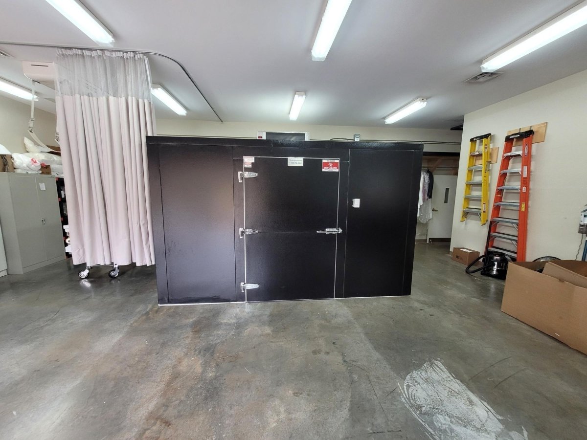 10x10 Walk - In Mortuary Cooler – Model 2000 - 1010 - American Mortuary Coolers & Equipments