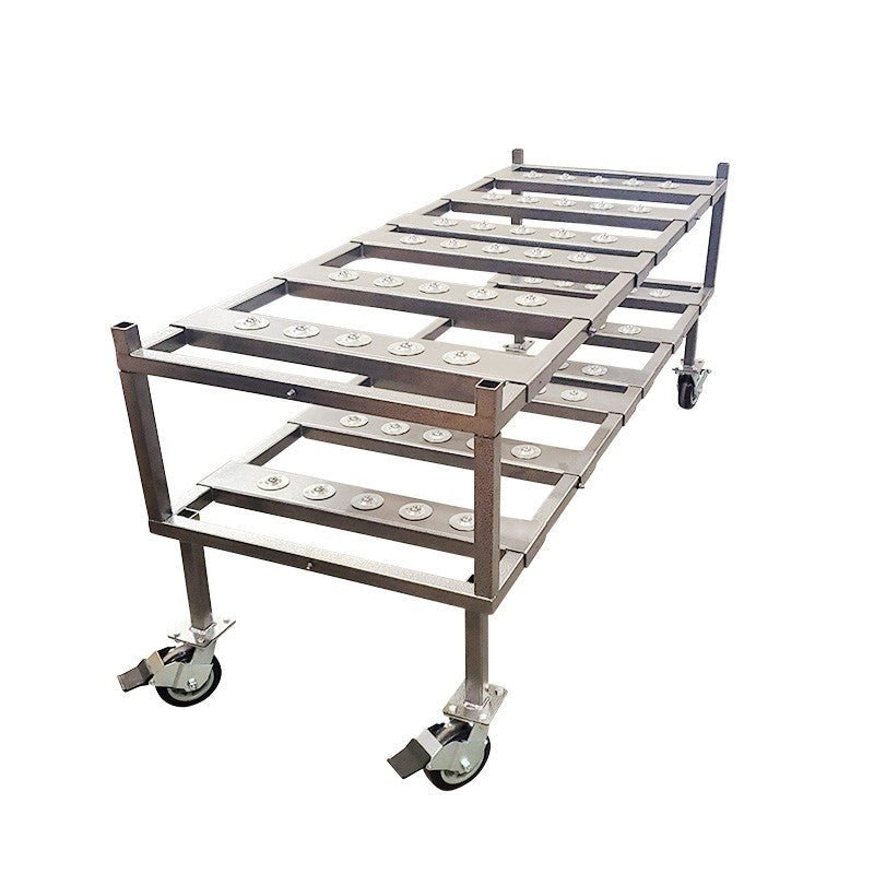 2 - Tier Multi - Load Stainless Steel Mortuary Rack - American Mortuary Coolers & Equipments