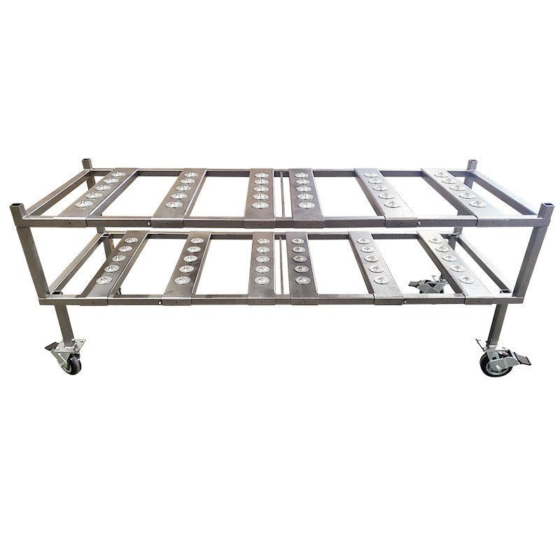 2 - Tier Multi - Load Stainless Steel Mortuary Rack - American Mortuary Coolers & Equipments