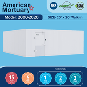20x20 Walk - In Mortuary Refrigerator – Model 2000 - 2020 - American Mortuary Coolers & Equipments