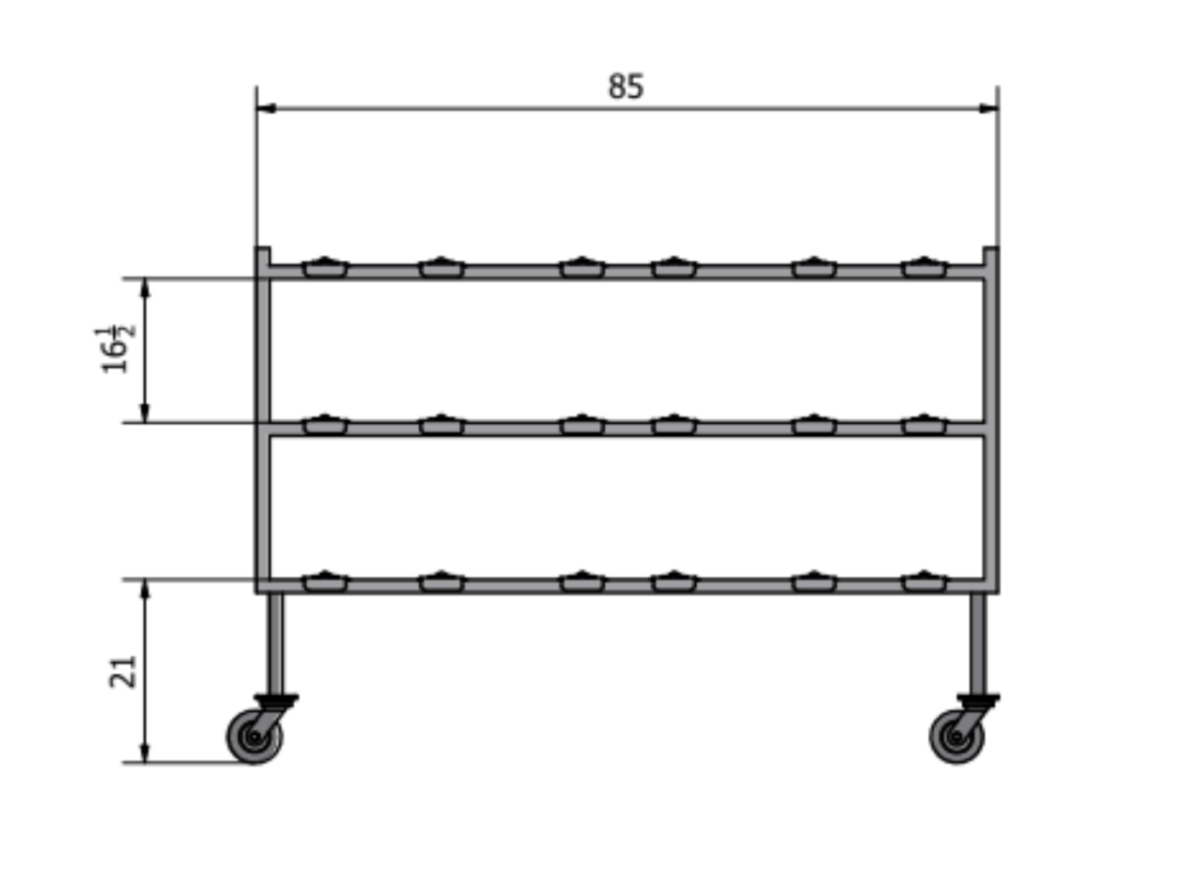 4 - Tier Multi - Load Mortuary Rack - Model 2000 - 4TMD - SST - American Mortuary Coolers & Equipments
