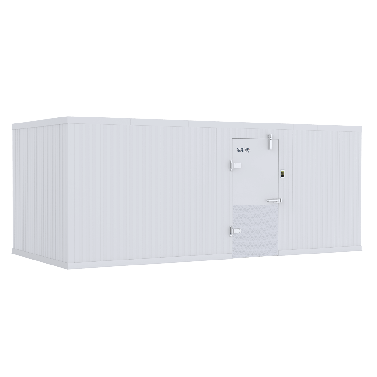 8x18 walk-in mortuary cooler full configuration, hospital-grade cadaver cold storage