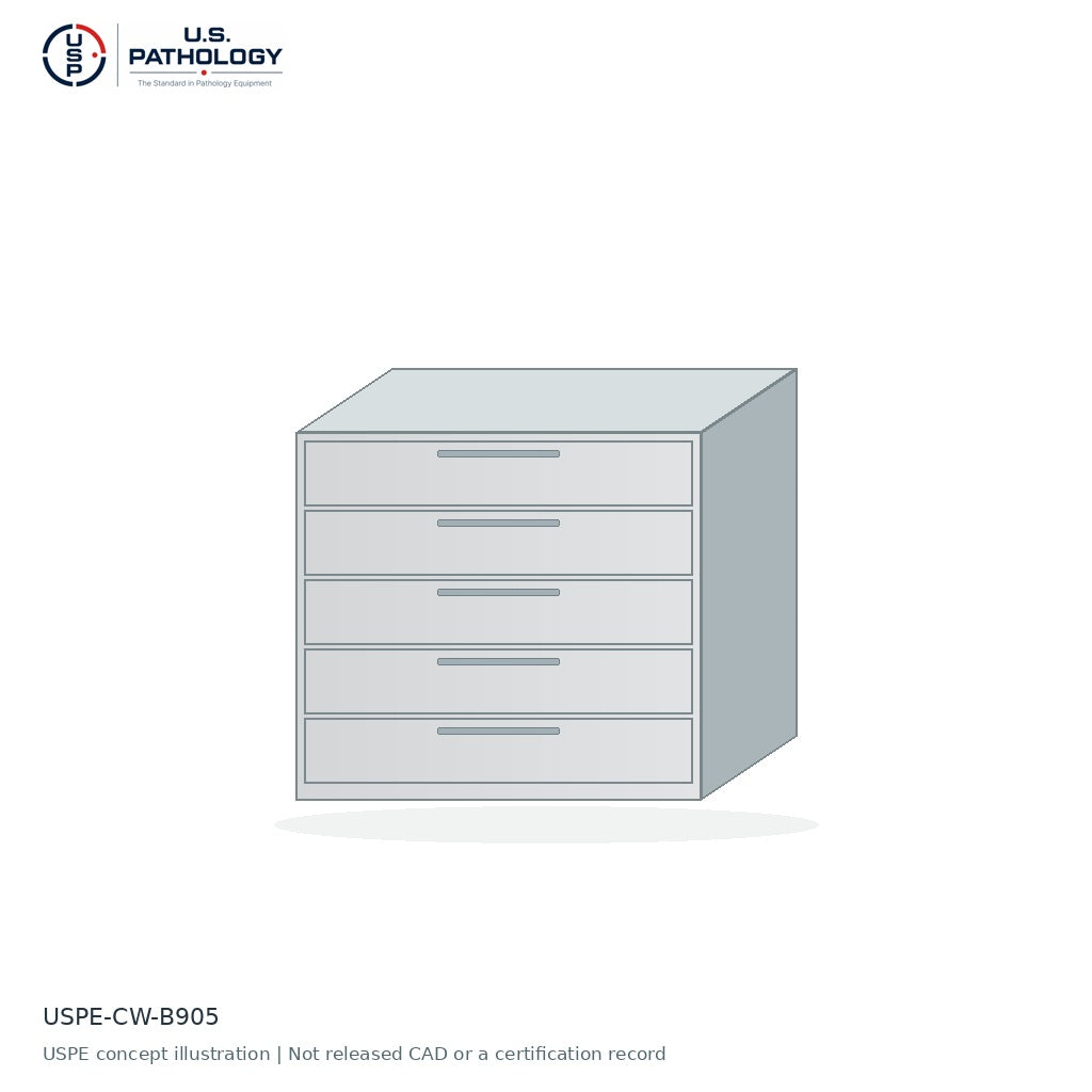 5-Drawer Prep Room Base Cabinet