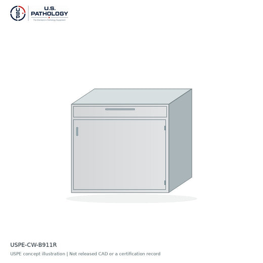 USPE 1-Drawer / Single-Door Base Cabinet, Right-Hinged