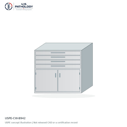 USPE 4-Drawer / Double-Door Base Cabinet