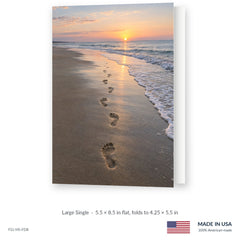 Beach Footprints Funeral Service Folders