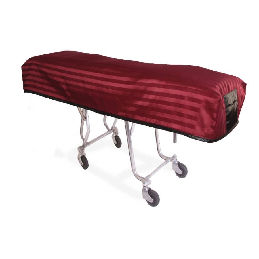 Burgundy Satin Stripe Cot Cover