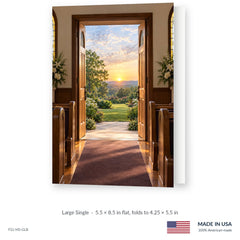 Church Doors Funeral Service Folders