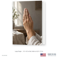 Folded Hands Funeral Service Folders