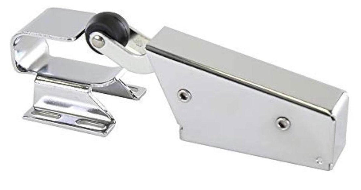 Kason 1095 door closer installed view, mortuary cooler door hardware