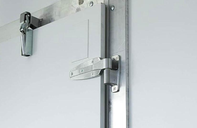 Kason 1245 reversible hinge mounting detail, mortuary cooler door replacement hardware