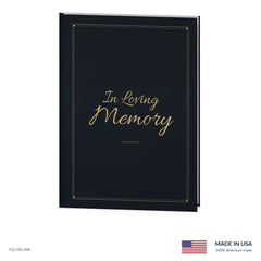 Memory Black Funeral Register Book