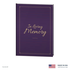 Memory Purple Funeral Register Book