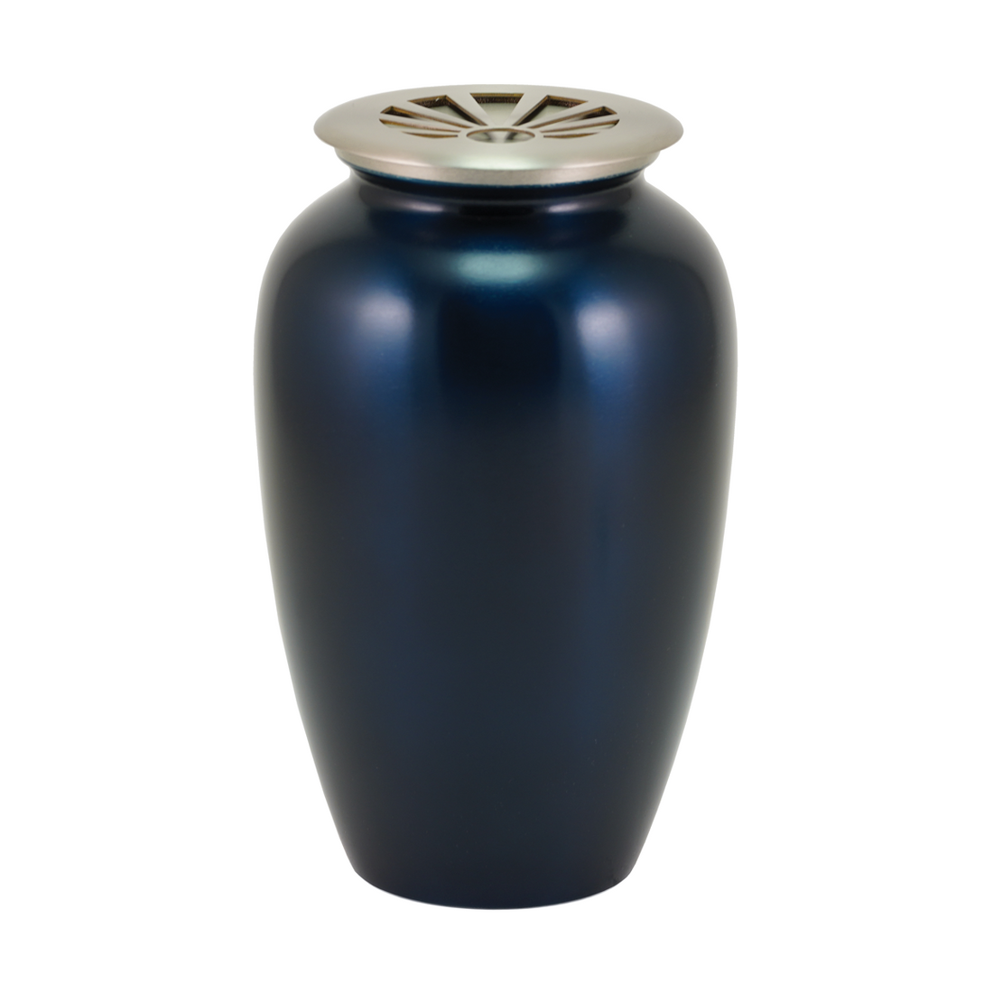 Midnight Blue Sunray Brass Scattering Urn