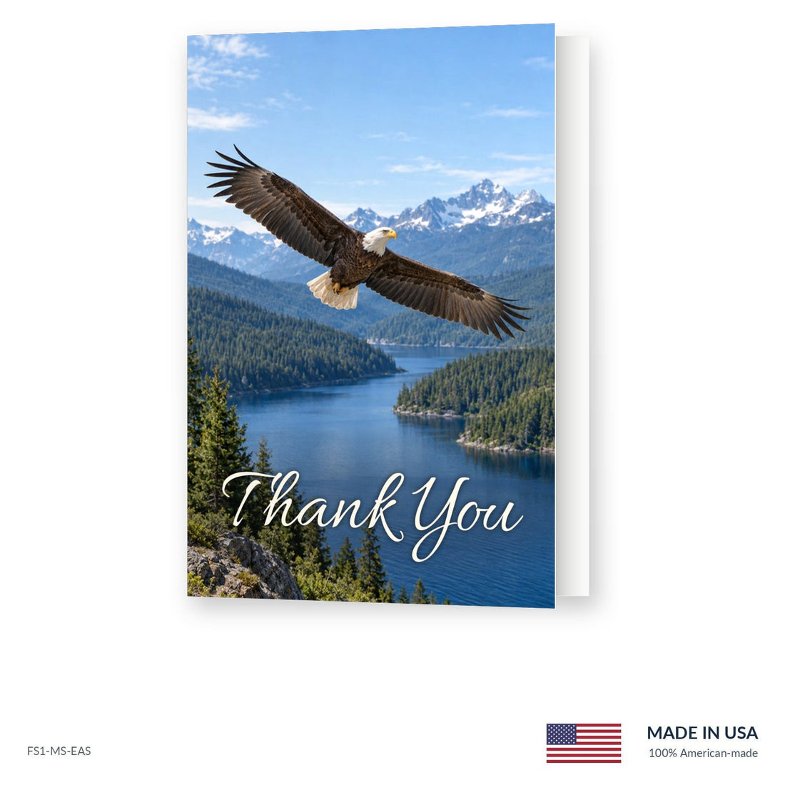Mountain Eagle Funeral Acknowledgment Cards