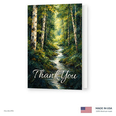 Painted Forest Funeral Acknowledgment Cards