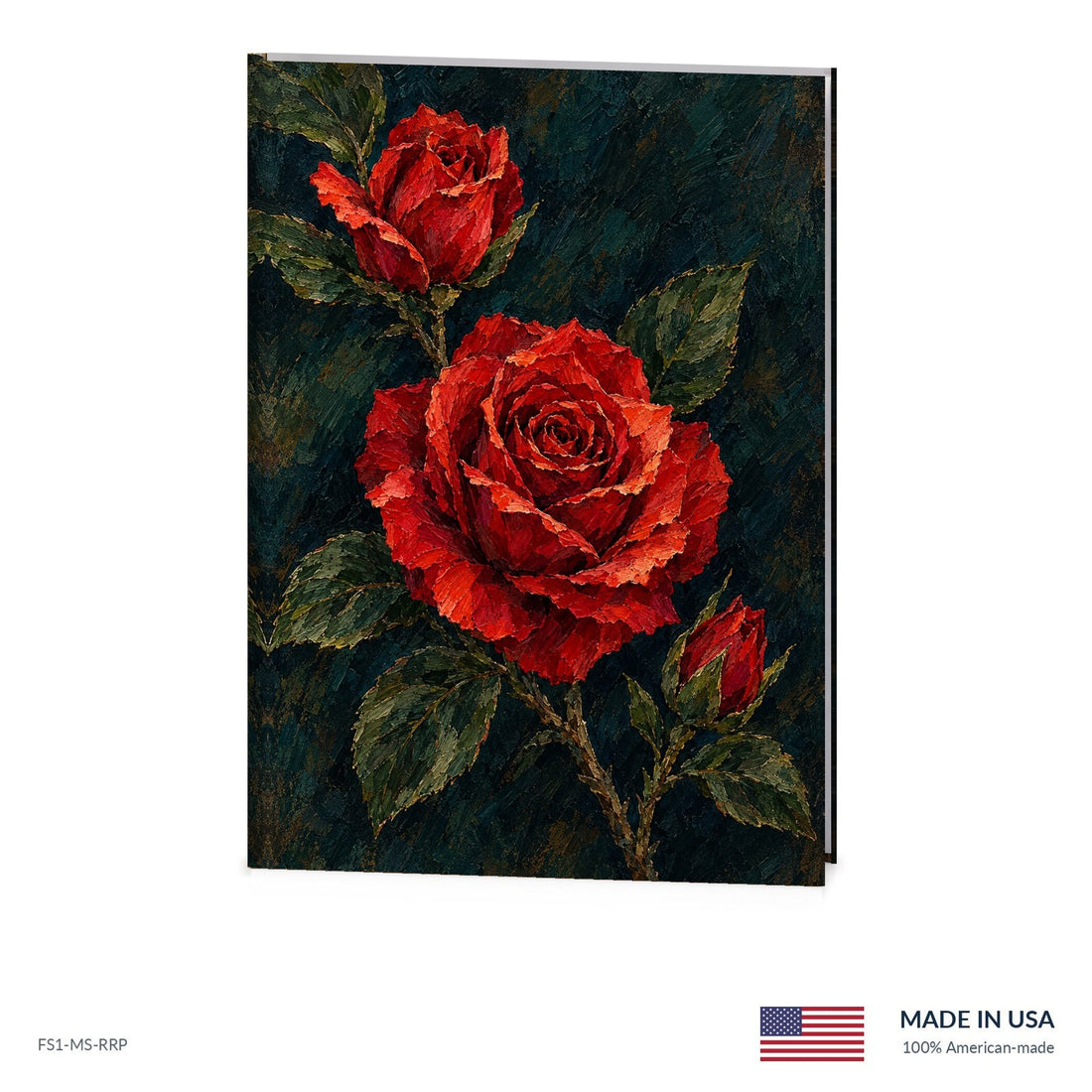 Painted Rose Funeral Register Book