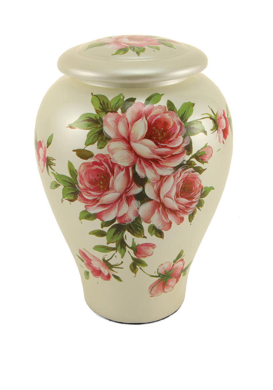 Pink Rose Bouquet Ceramic Full Size Cremation Urn