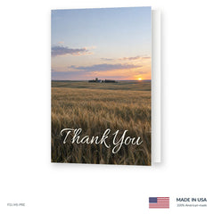 Prairie Evening Funeral Acknowledgment Cards