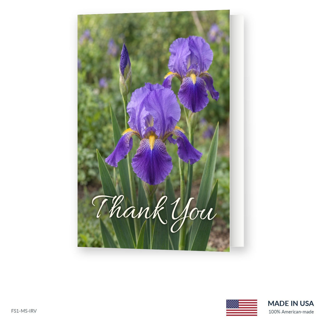 Purple Iris Funeral Acknowledgment Cards