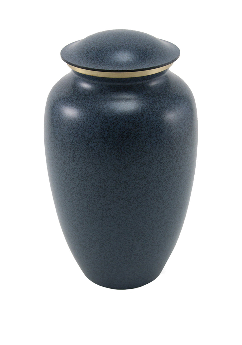 Speckled Blue and Gray Brass Full Size Cremation Urn