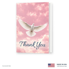 Stillness Pink Funeral Acknowledgment Cards
