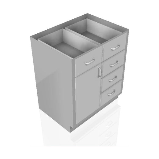 USPE 5-Drawer Lab Base Cabinet with Door, 30–48" – Model USPE-CW-2413