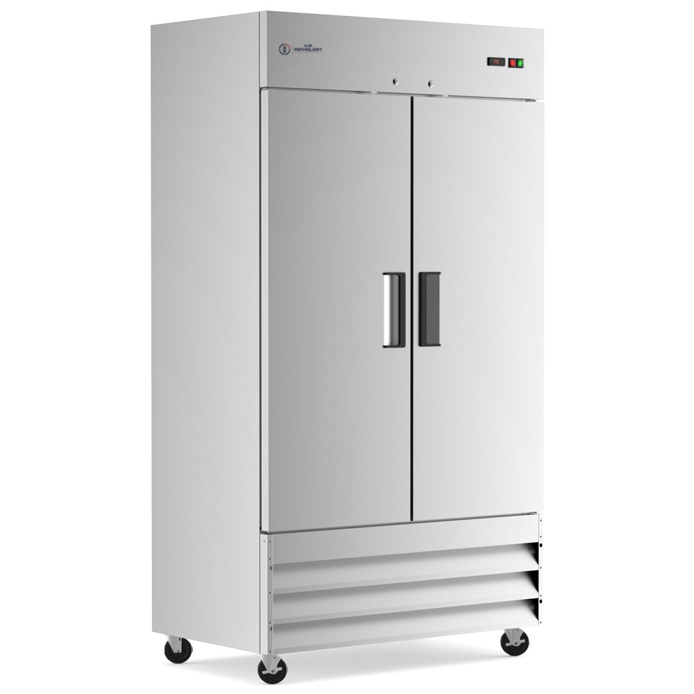 USPE 40" Two-Door Solid Lab Refrigerator, 27.6 Cu. Ft.