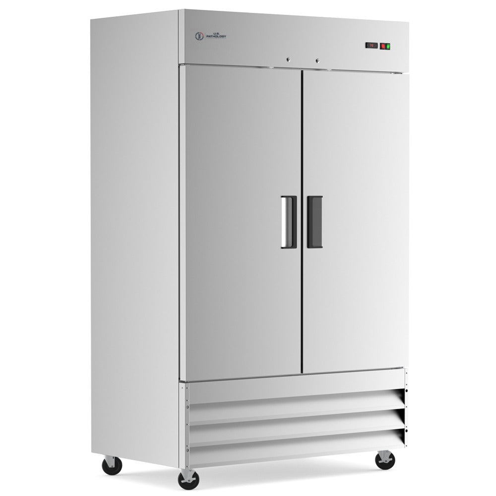 USPE 54" Two-Door Solid Lab Refrigerator, 41.3 Cu. Ft.