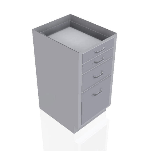 USPE 18 in. Stainless Steel Base Cabinet: 2 Small Drawers, 1 Medium Drawer, 1 Extra Large Drawer