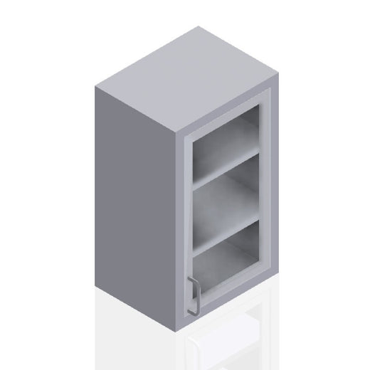 USPE 18-Inch Wall Cabinet, 30-Inch Tall, Glass Door