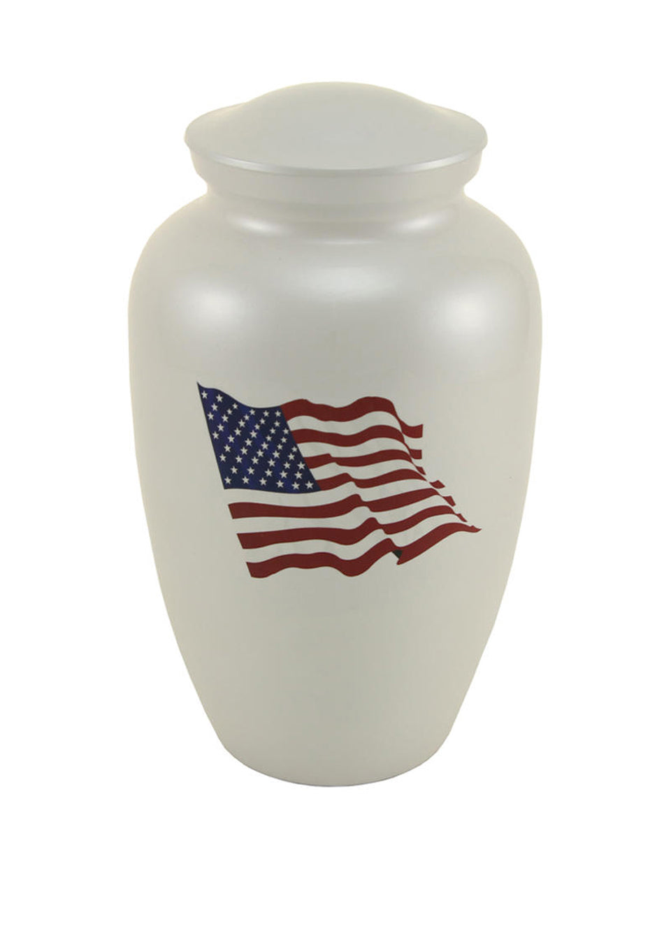 White American Flag Full Size Cremation Urn