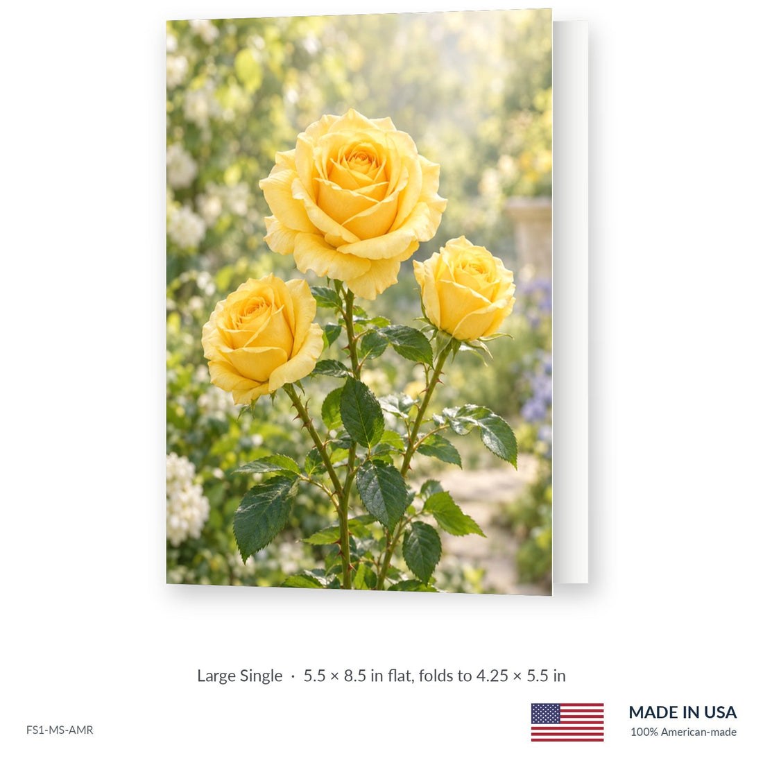 Yellow Roses Funeral Service Folders