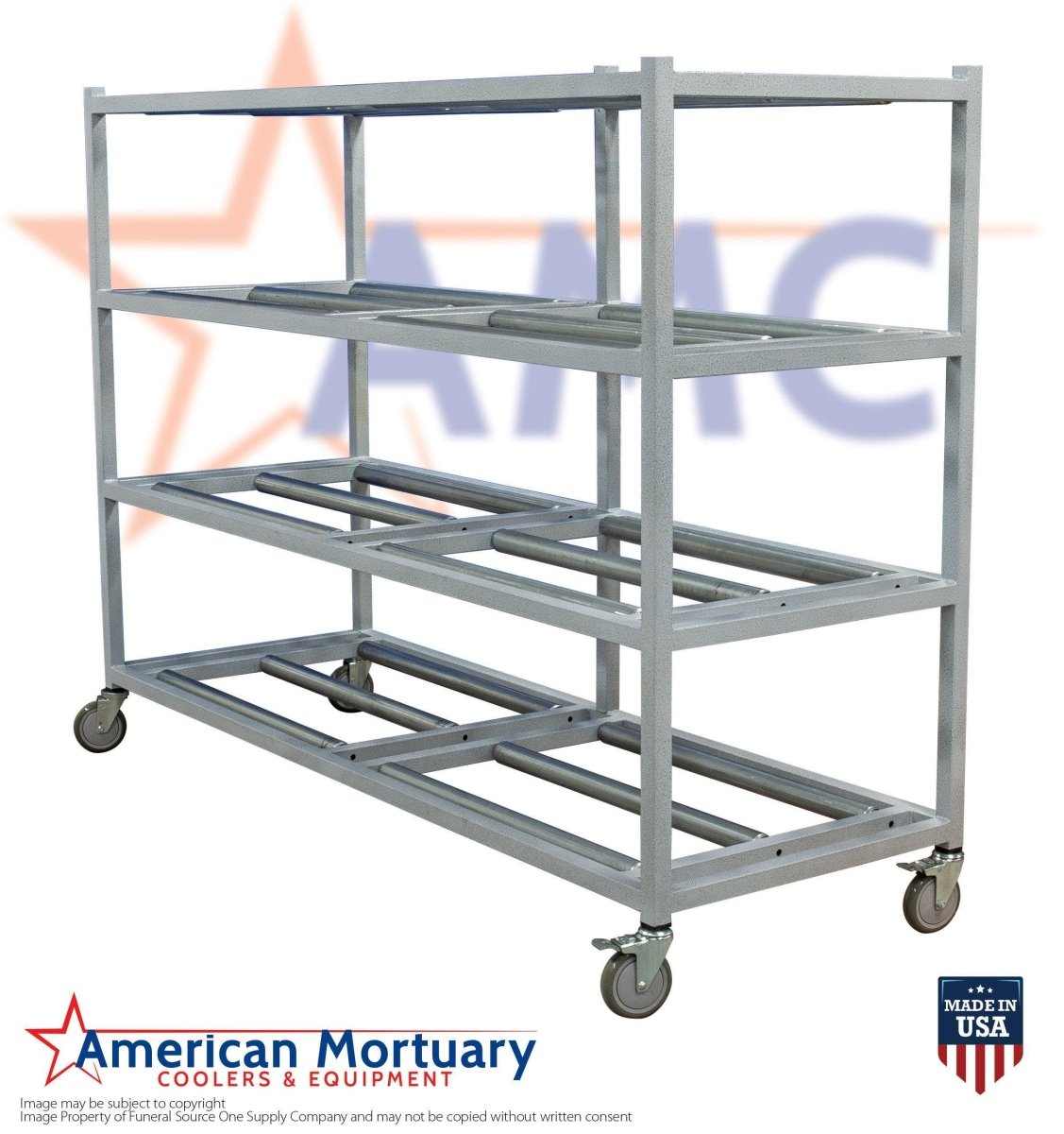 Coast to coast shipping mortuary storage rack USA made