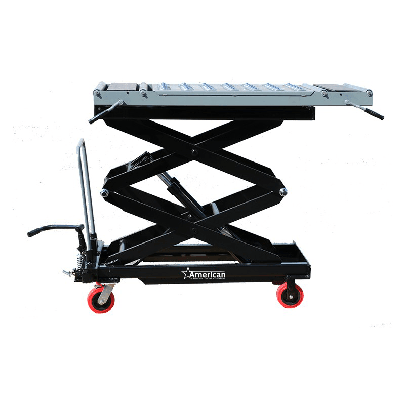 Heavy - Duty Manual Hydraulic Crematory Scissor Lift - American Mortuary Coolers & Equipments