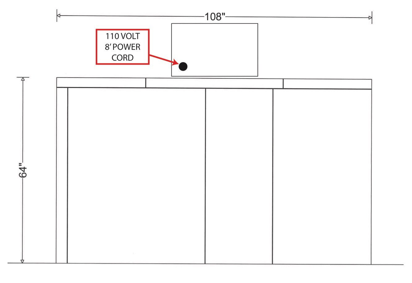 6-body dual-door walk-in mortuary cooler installed view, funeral home and county morgue cadaver storage