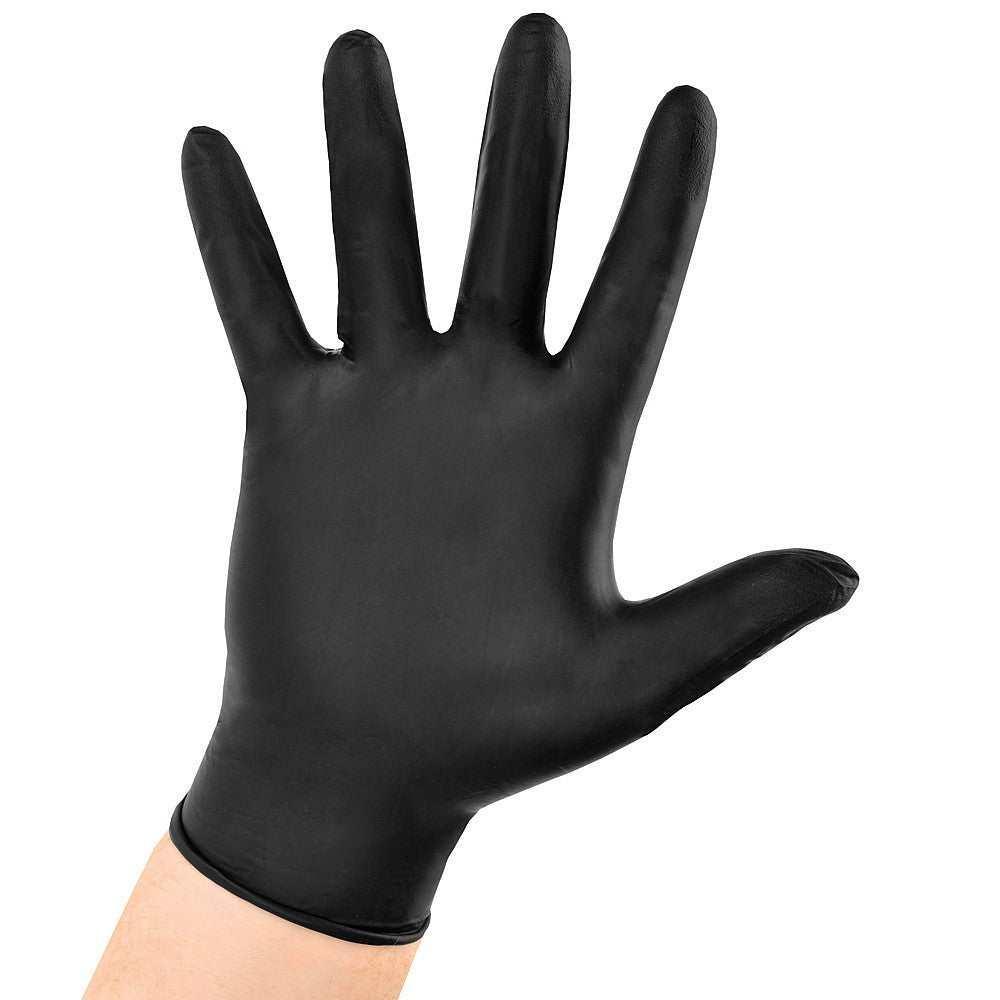 6 mil nitrile glove box detail, latex-free medical-grade mortuary gloves | American Mortuary Coolers