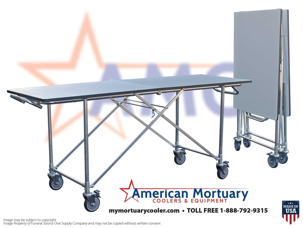 Single Folding Mortuary Dressing Table | Space - Saving Design - American Mortuary Coolers & Equipments