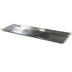 Mortuary stainless steel trays 23-inch set of six — alternate stack view | American Mortuary Coolers