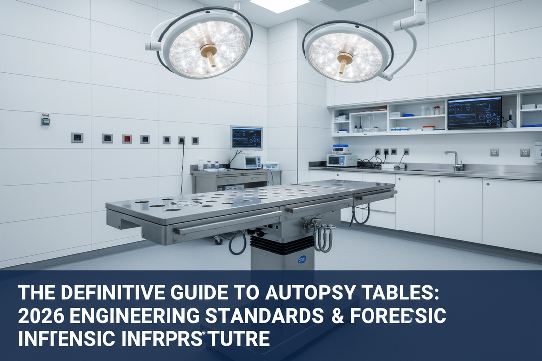 High-Performance Hydraulic Autopsy Table with 304 Stainless Steel Construction - DeathCare.inc 2026 standards.