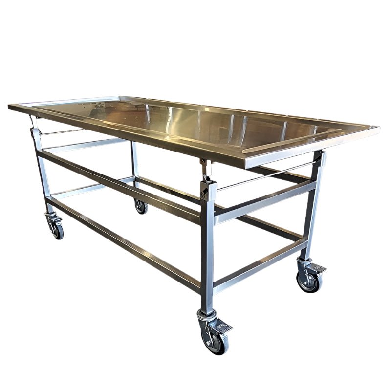 Funeral Home Tables – Stainless Steel Embalming, Autopsy & Prep Tables for Mortuaries - American Mortuary Coolers & Equipments