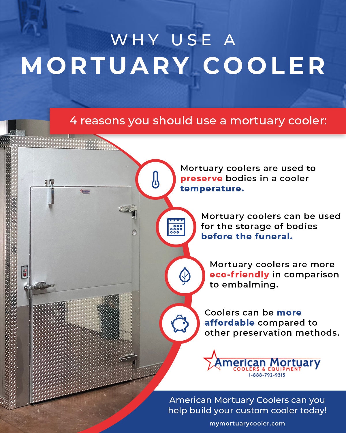 Mortuary Cooler Authority USA-made walk-in refrigeration system