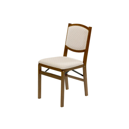Stakmore Contemporary Upholstered Back Wood Folding Chair