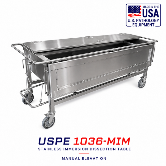 Manual Immersion Dissection Table Model 1035-03M | Cadaver Preservation Tank | 304 Stainless | American-Made