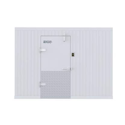 10x12 walk-in mortuary cooler Model AMC-1012, 120 square foot mid-tier cadaver cold storage