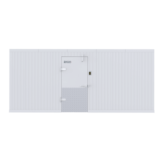 10×25 walk-in mortuary freezer, Model 2001-1025F — high-capacity sub-zero cadaver preservation | American Mortuary Coolers, USA-made