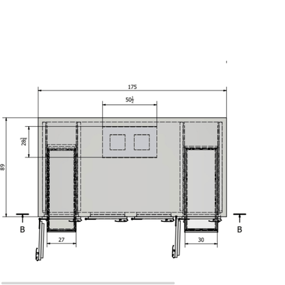 12 bay vault-style morgue cooler full exterior, American-made high-capacity bay refrigeration