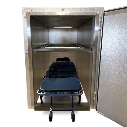 2 body cot roll-in mortuary cooler standard width by American Mortuary Coolers