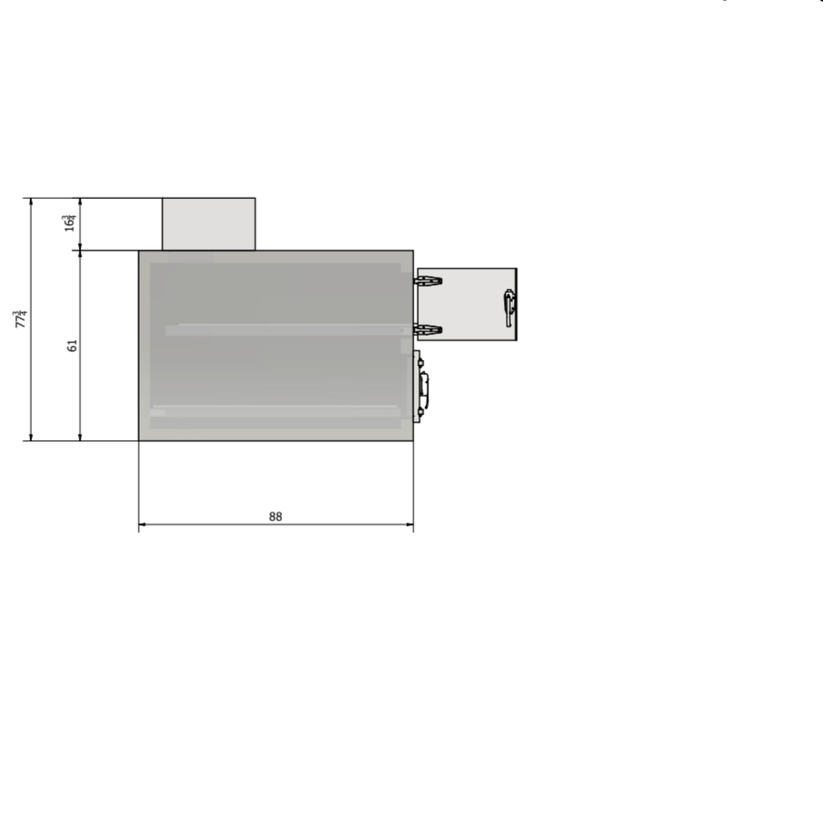 Side-Load Vault Morgue Cooler, 2-Body - view 7
